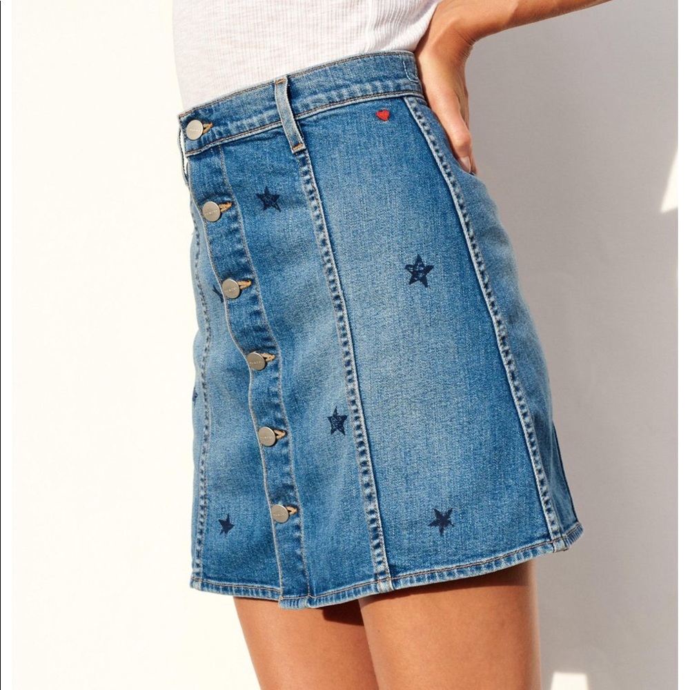 NWT SUNDRY STAMPED STARS N62 SKIRT MEDIUM WASH - Picture 6 of 6